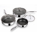 8, 10 and 12-Inch Non Stick Ceramic Frying Pans with Lids C5951