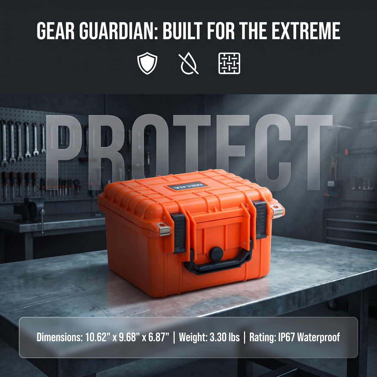 Portable IP67 Waterproof Camera Case with Customizable Foam R140143