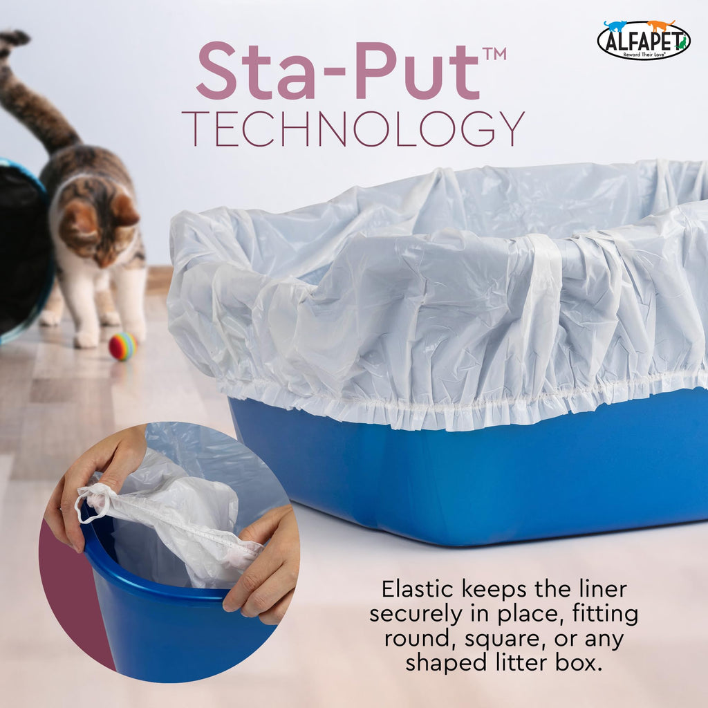 Cat Litter Box Liners Large 12 Count Tear-Resistant Waterproof H516851