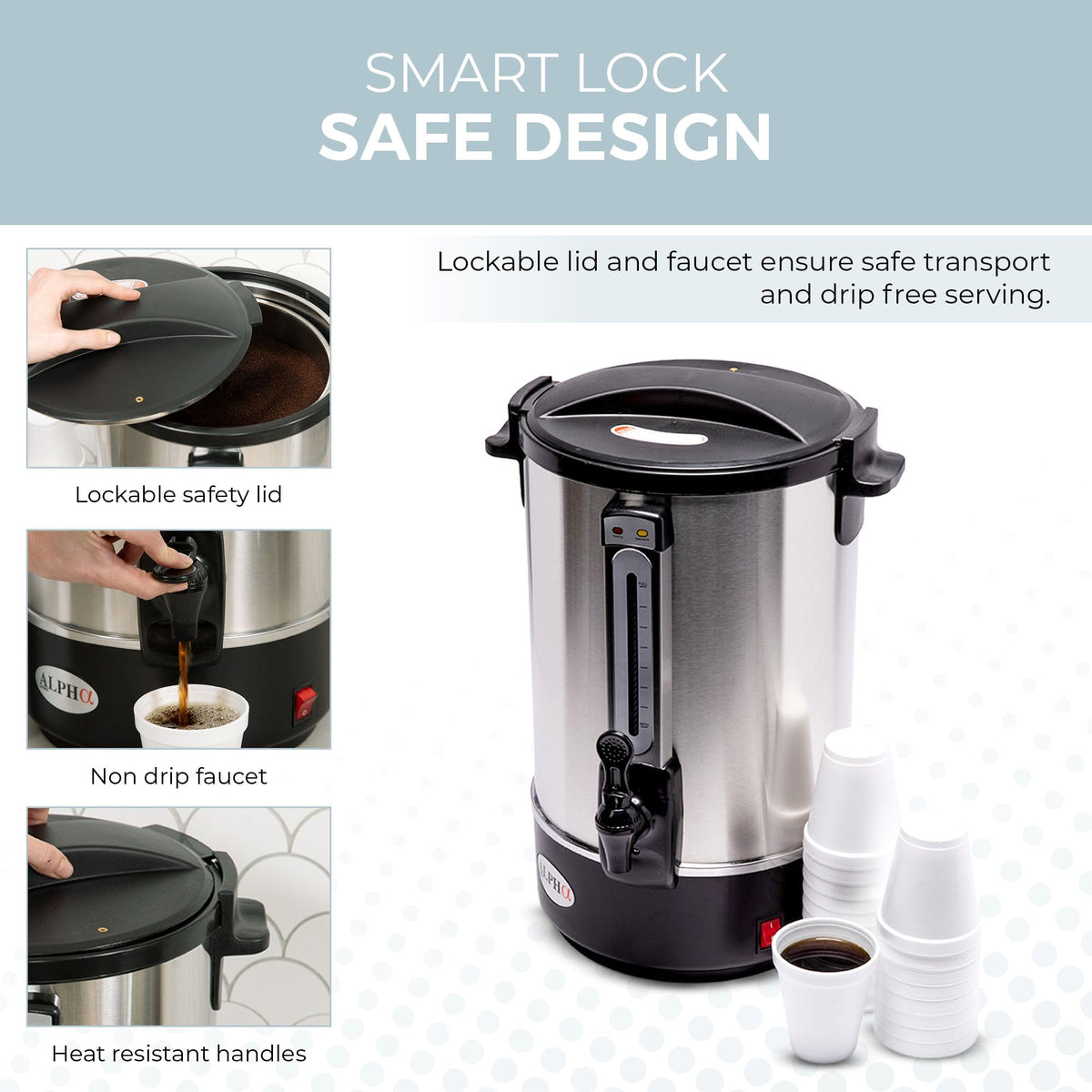 8L Stainless Steel Electric Coffee Urn M473