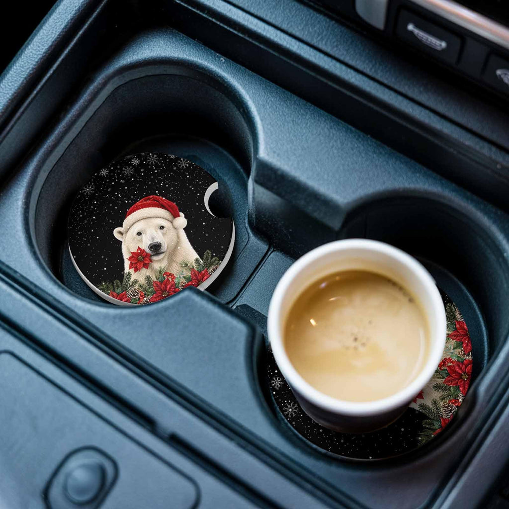 Absorbent Ceramic Stone Car Coasters Set of 2 I740564