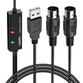 USB MIDI Cable 6.5Ft with Input & Output P33610