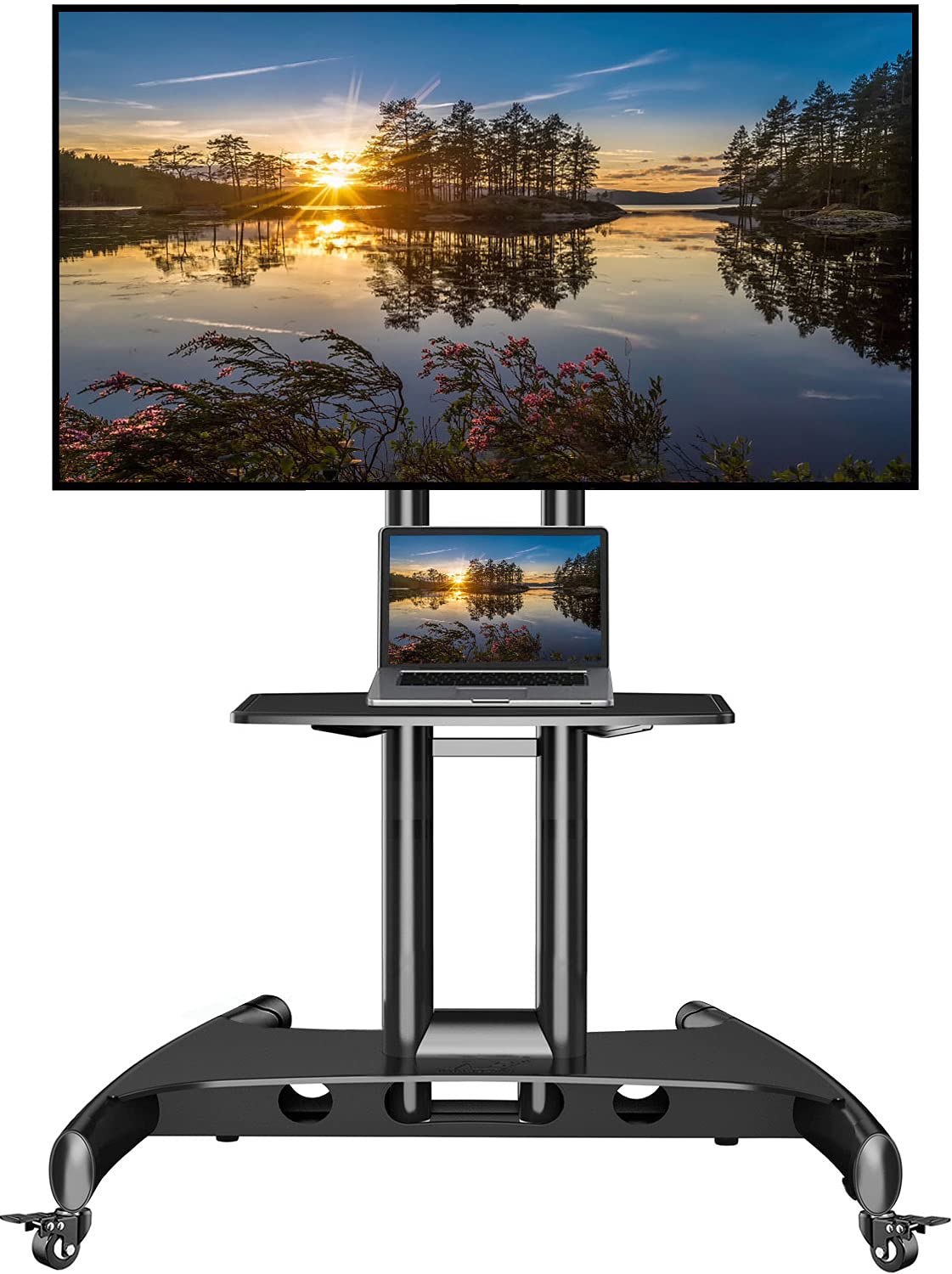 Rolling TV Stand with Wheels for 32 to 75 Inch Flat Panel Screens O9069