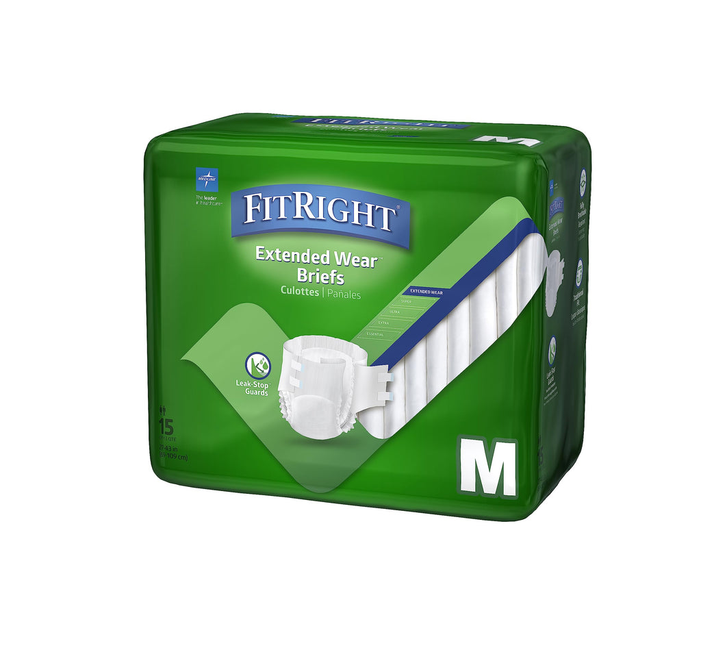 Adult Incontinence Briefs with Tabs, Medium, 15 Count B58372