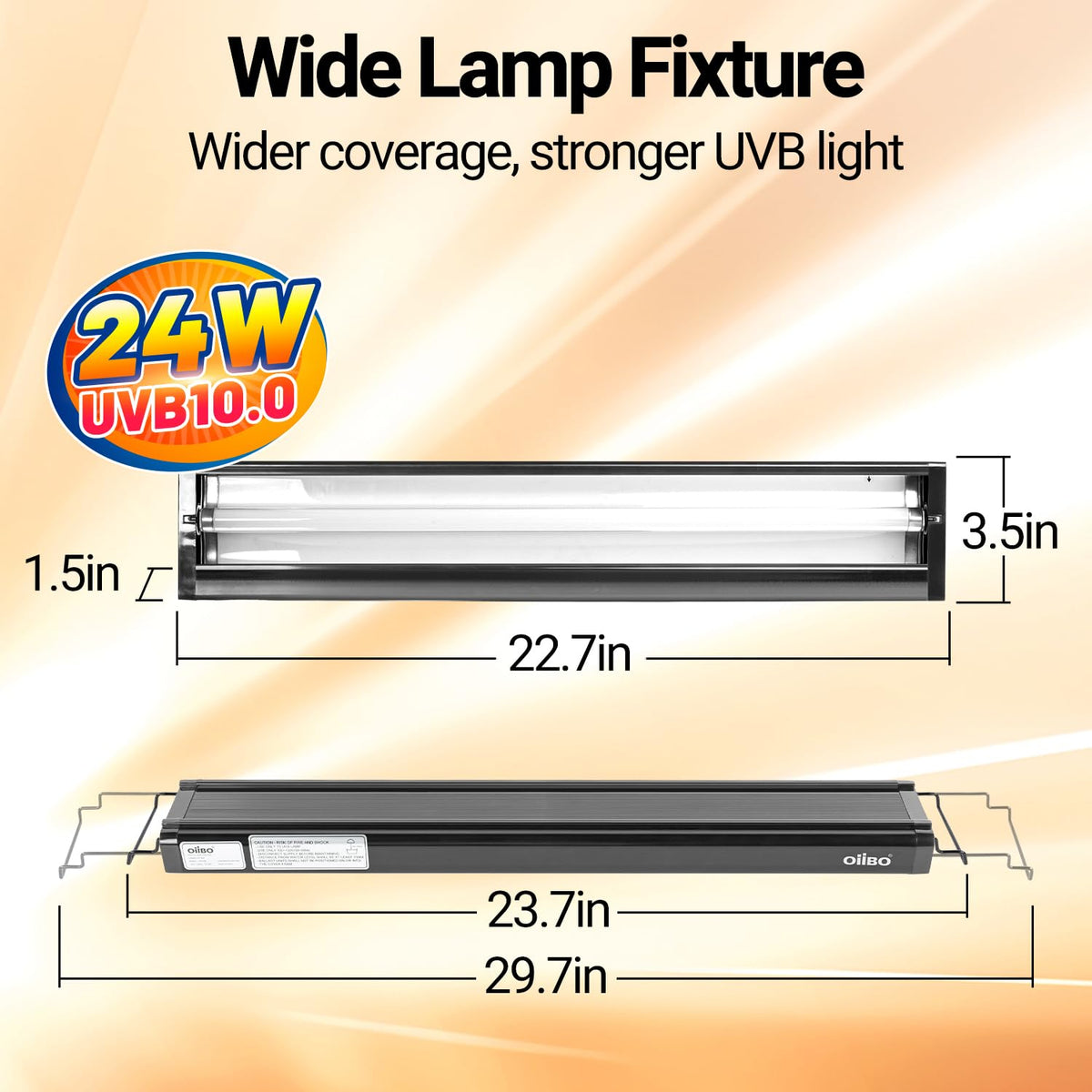 24W UVB 10.0 Reptile Light Fixture Combo Kit C609430