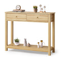 2 Drawer Oak Console Table L95254