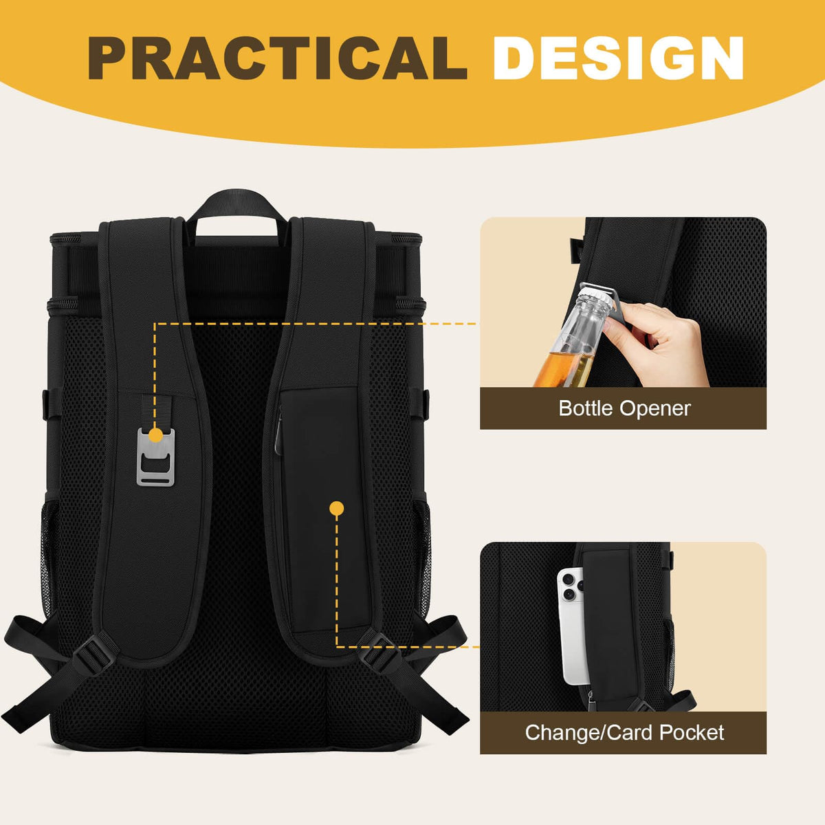 40 Cans Insulated Cooler Backpack U669163
