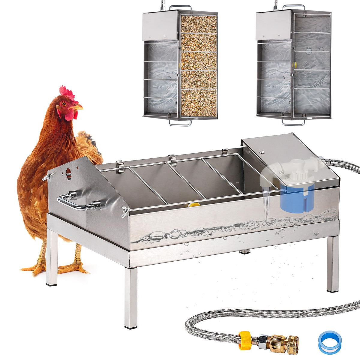 Automatic Chicken Waterer and Feeder B23724