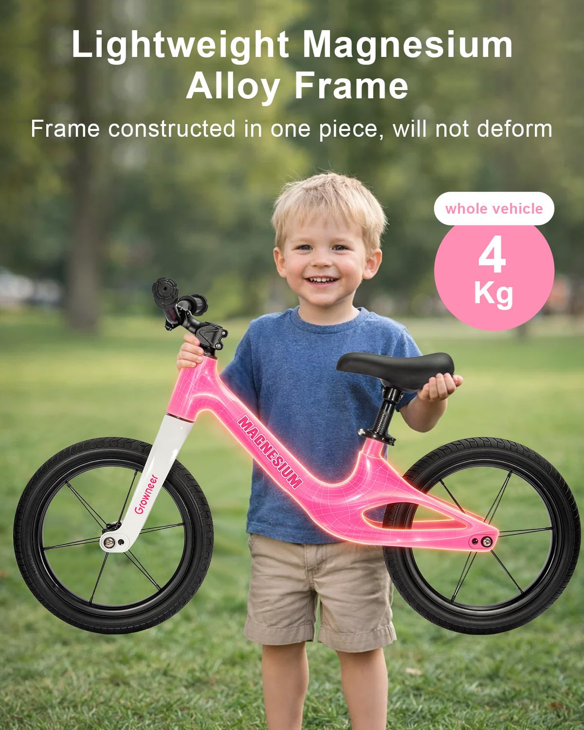 14 Inch Kids Balance Bike with Magnesium Alloy Frame J418803