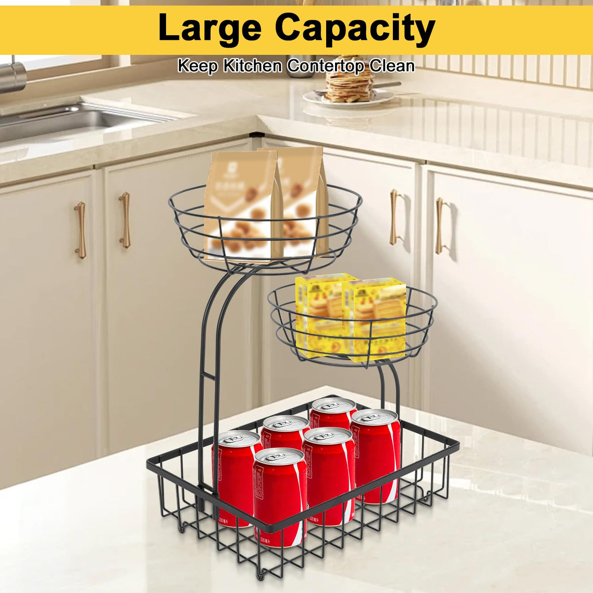 3 Tier Metal Fruit Vegetable Basket C7972