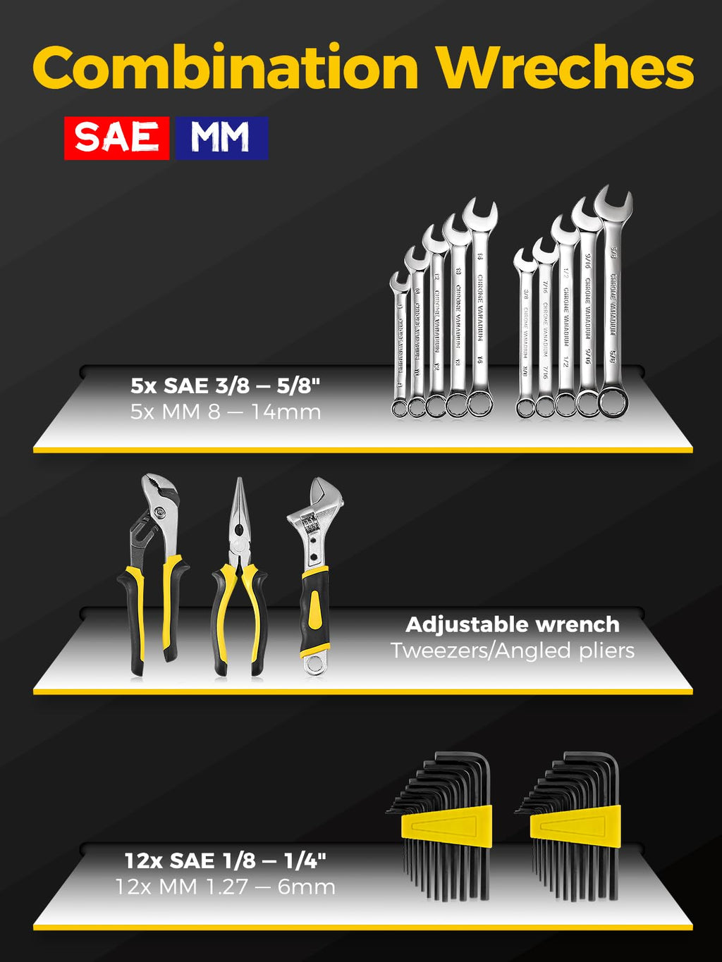 203-Piece SAE/Metric Mechanics Tool Set B68441