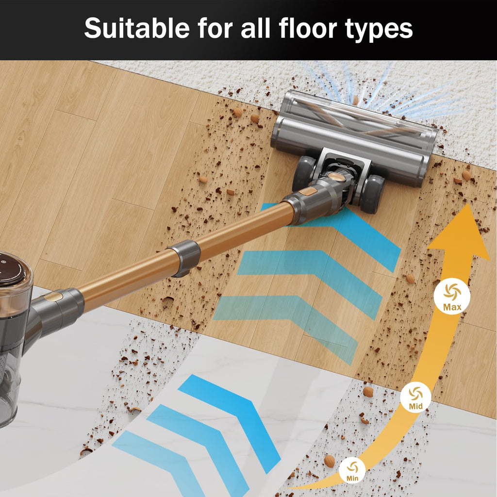 Cordless Stick Vacuum Cleaner 10-in-1 Lightweight 45mins Runtime H5335