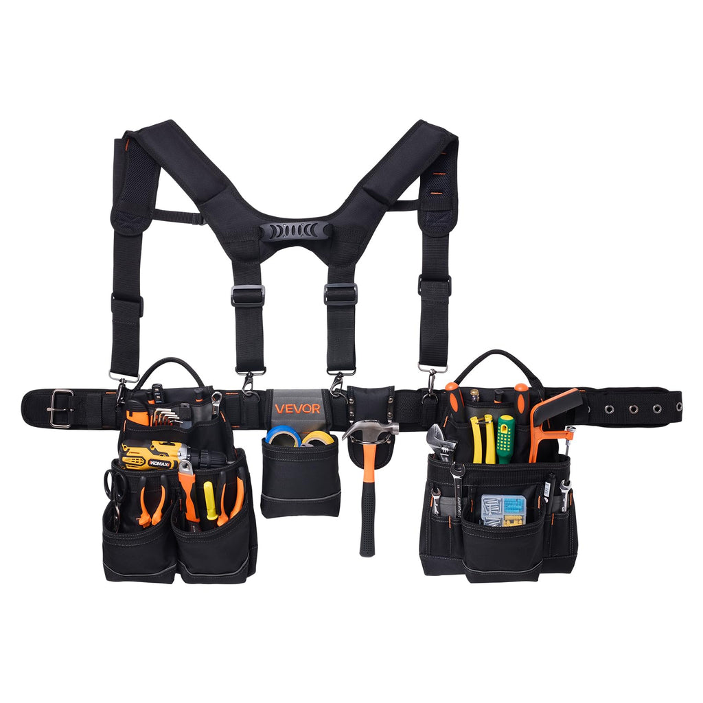 19 Pockets Adjustable Tool Belt with Suspenders P692306