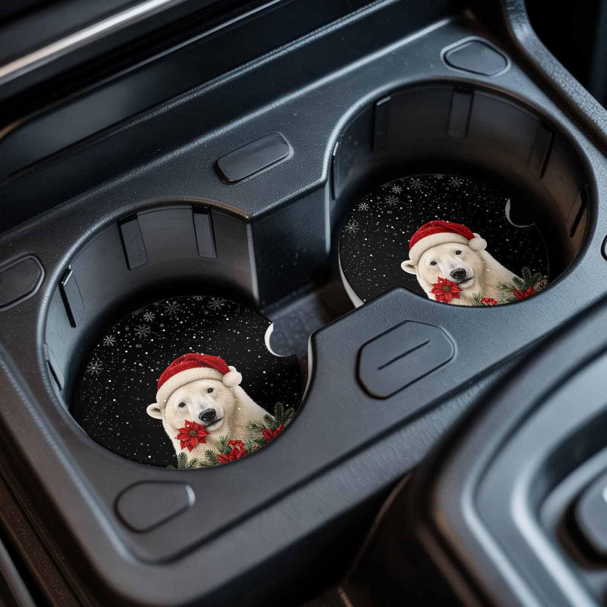 Absorbent Ceramic Stone Car Coasters Set of 2 I740564
