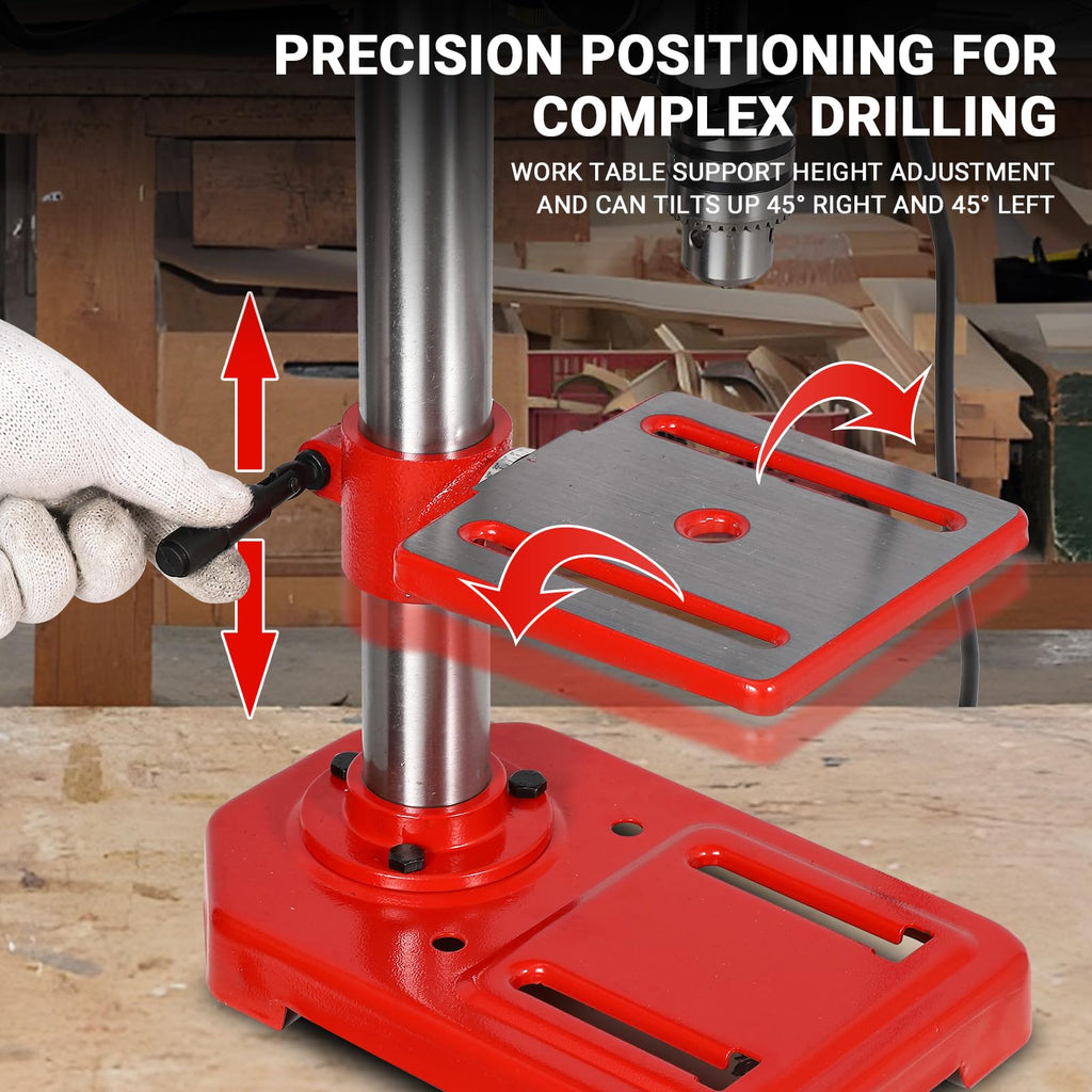 8" Benchtop Drill Press with 5 Adjustable Speeds A3123