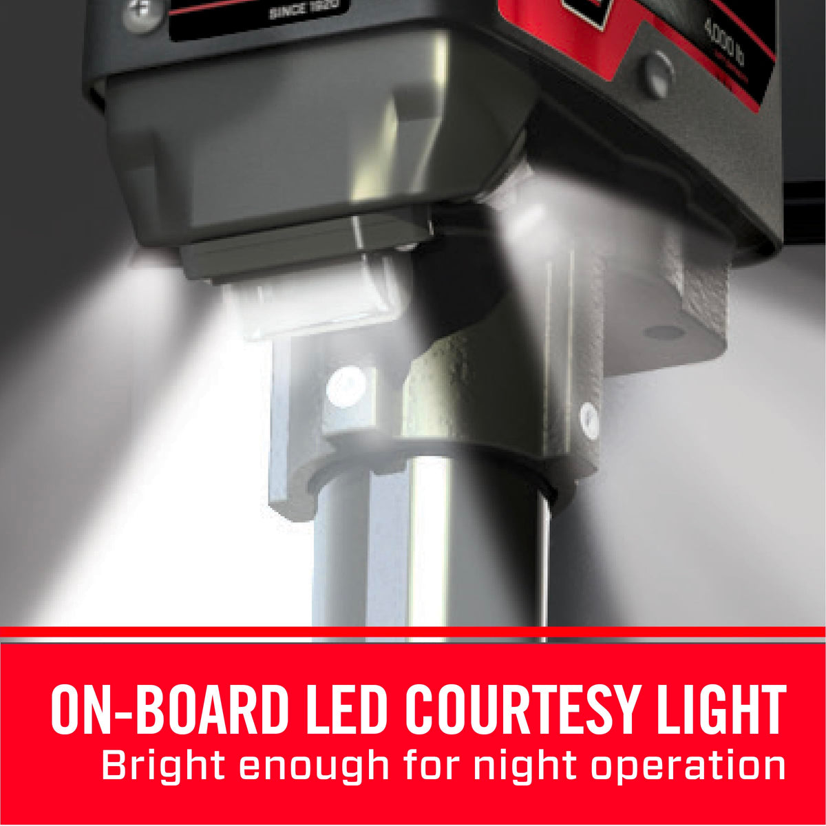 Powered Trailer Jack, A-Frame, 3,500 lbs. Lift Capacity, Bolt-On, 14 Inch Travel T344