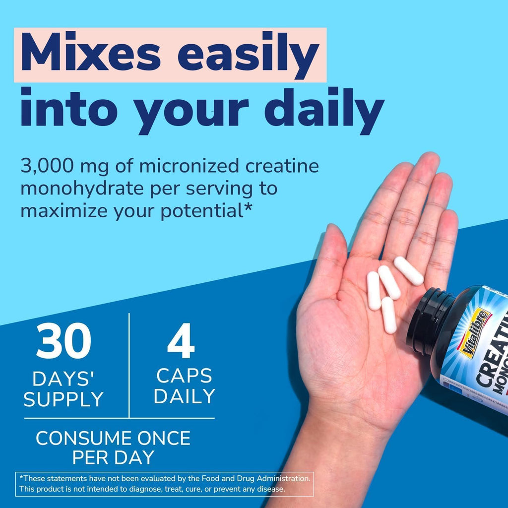 Micronized Creatine Monohydrate 3000 mg 120 Capsules Y462711