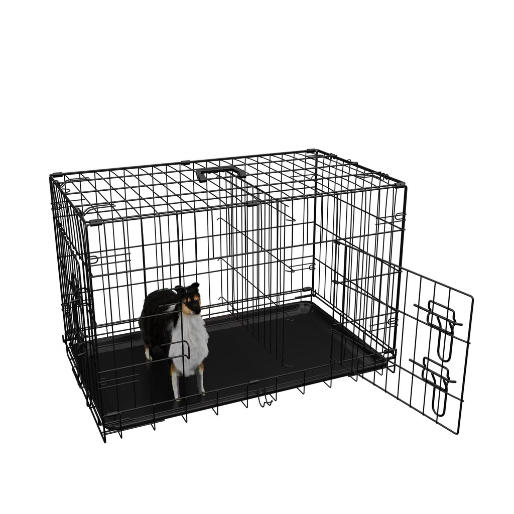 Foldable Metal Wire Dog Crate with Divider 48 Inch Z88272