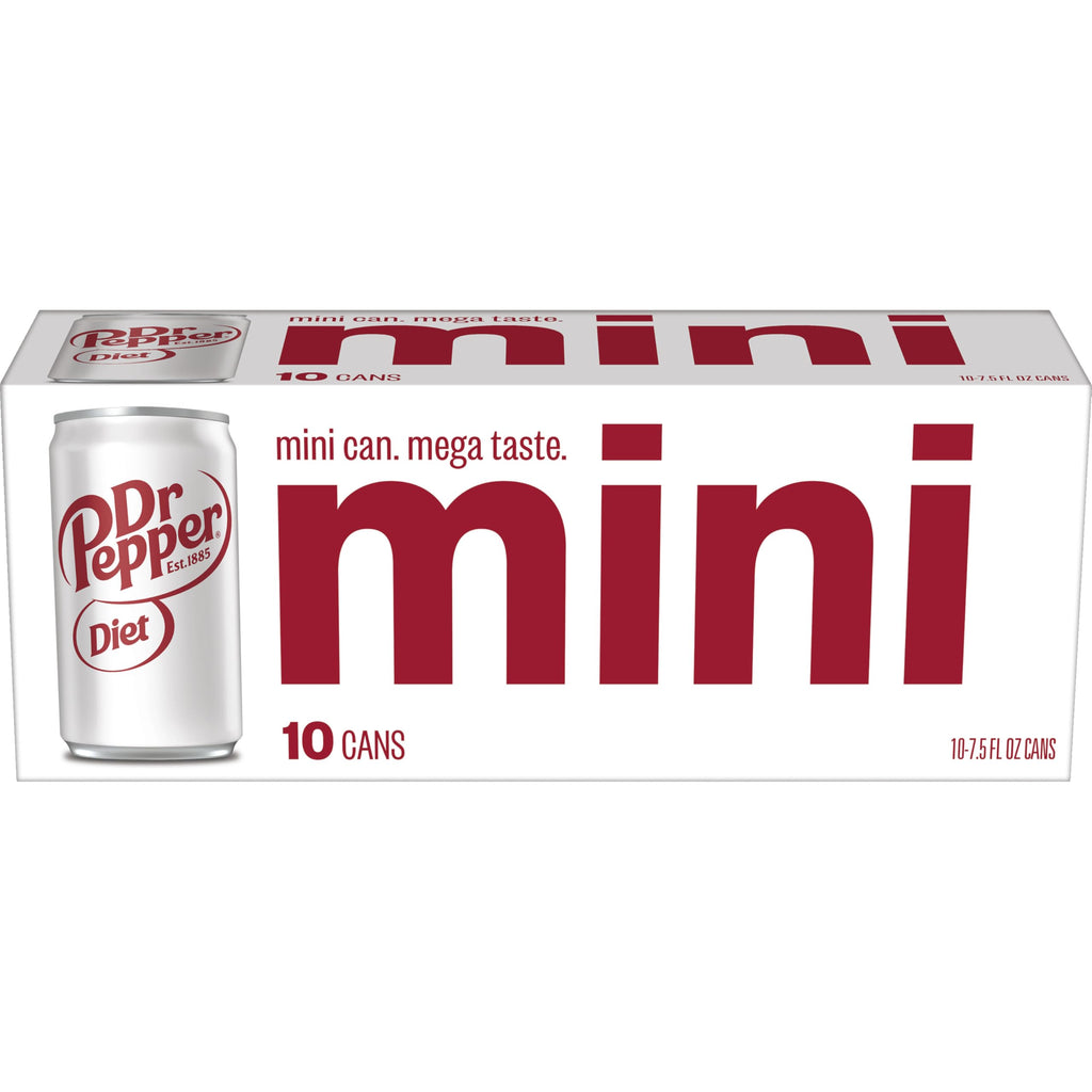 Diet Dr Pepper Soda 7.5 fl oz 10 pack D3342