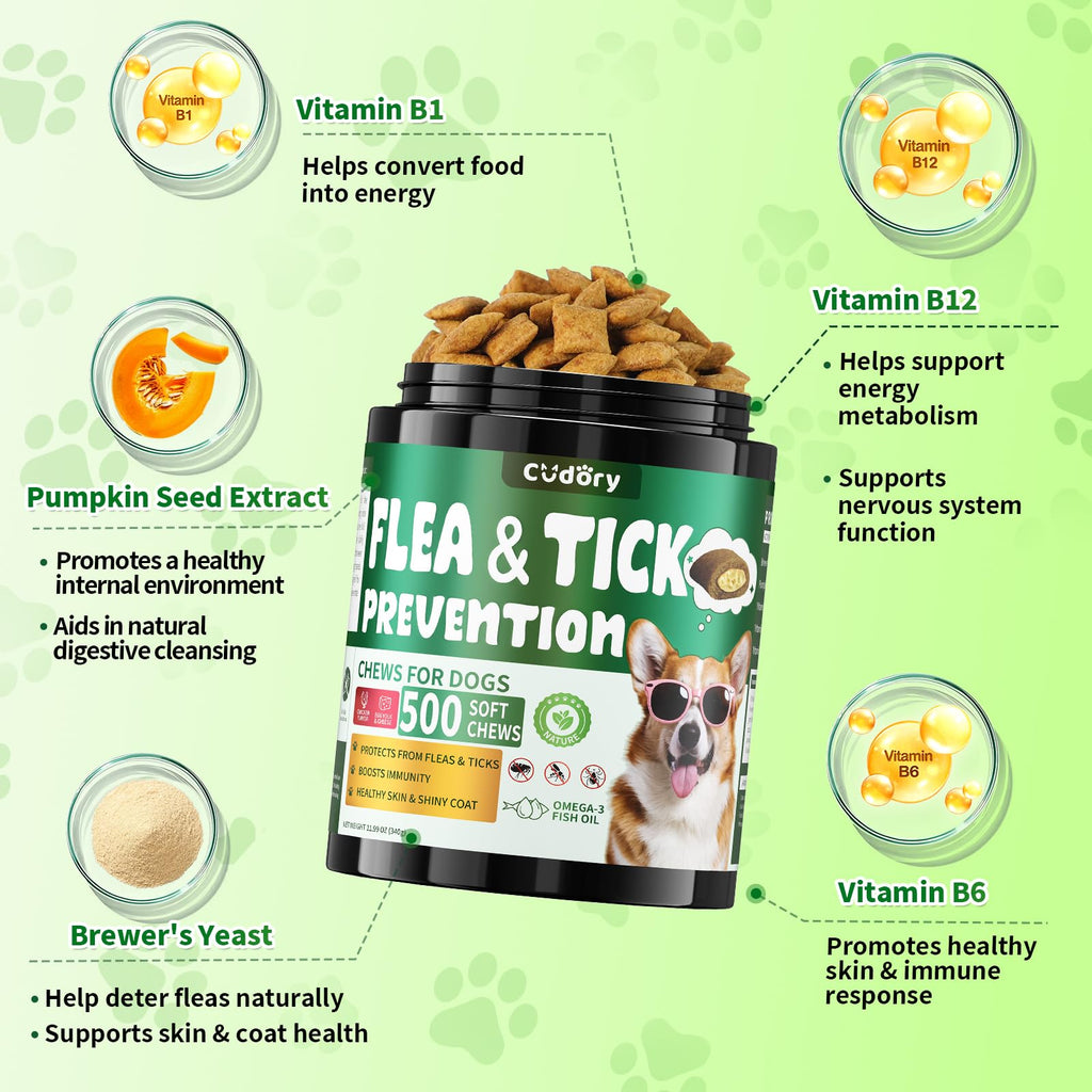 Flea and Tick Prevention for Dogs Chews M890735