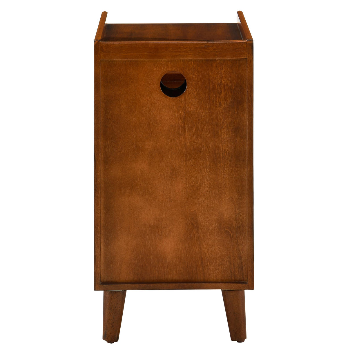 Solid Wood Narrow Nightstand with 2 Drawers I6364
