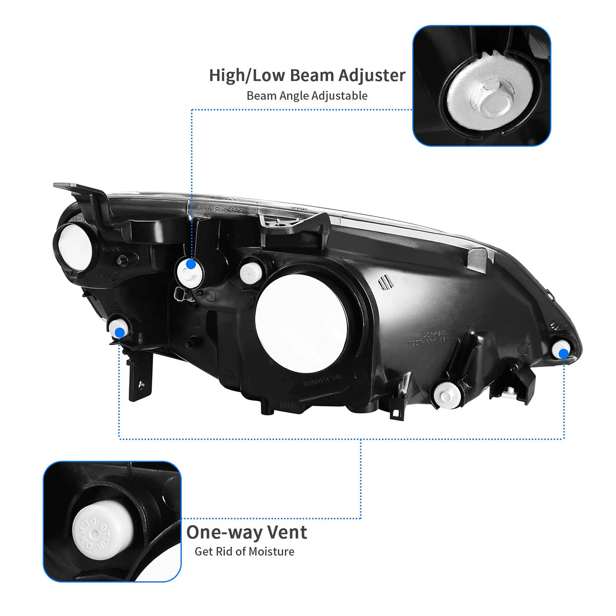 Headlight Assembly Chrome V888