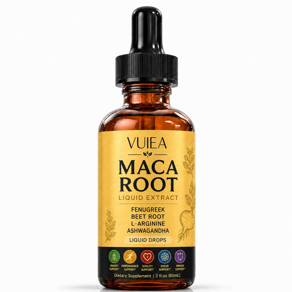 Maca Root Liquid Supplement with Ashwagandha, Fenugreek, Beet Root & L-Arginine P6787
