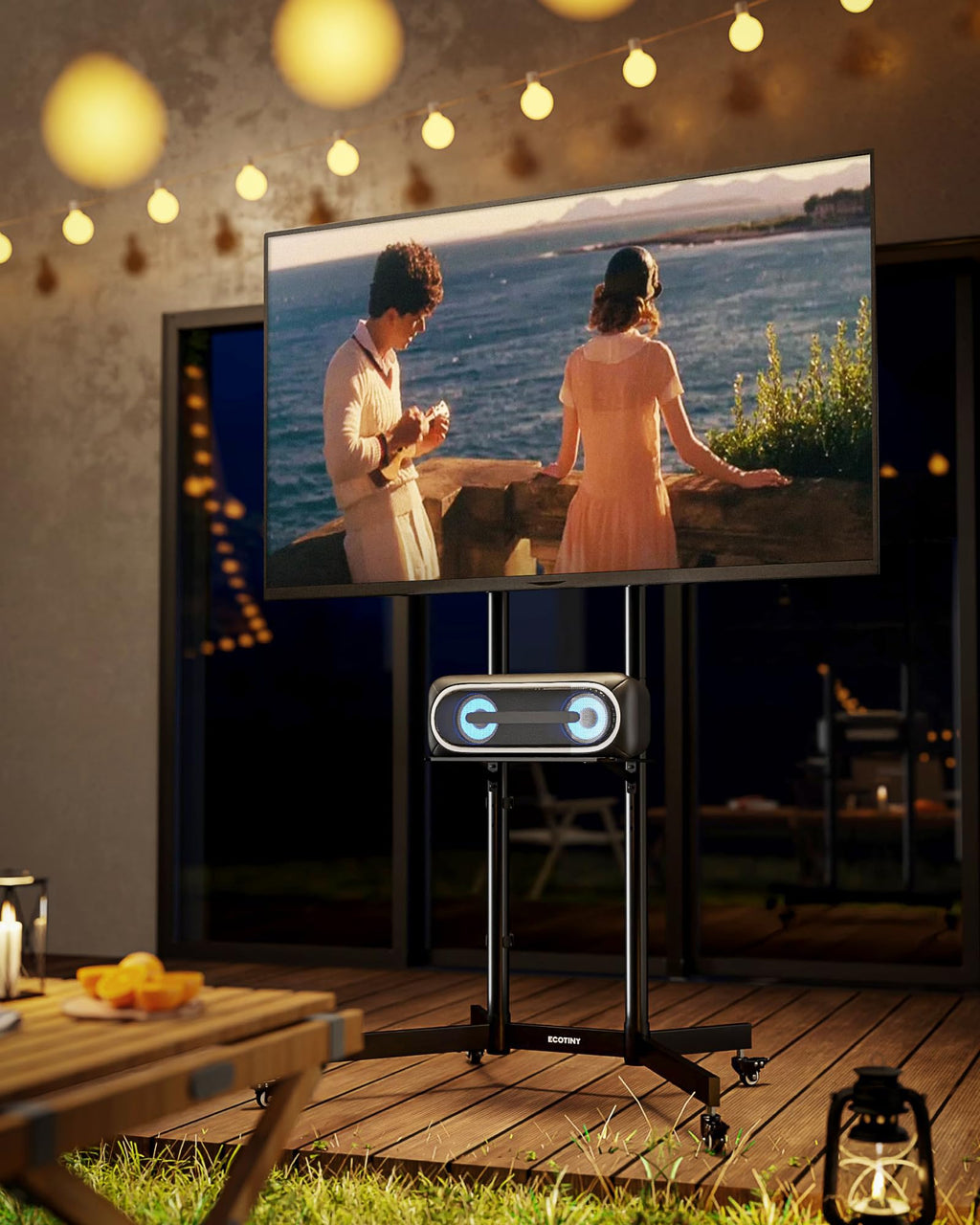 Heavy-Duty Rolling TV Stand Q656