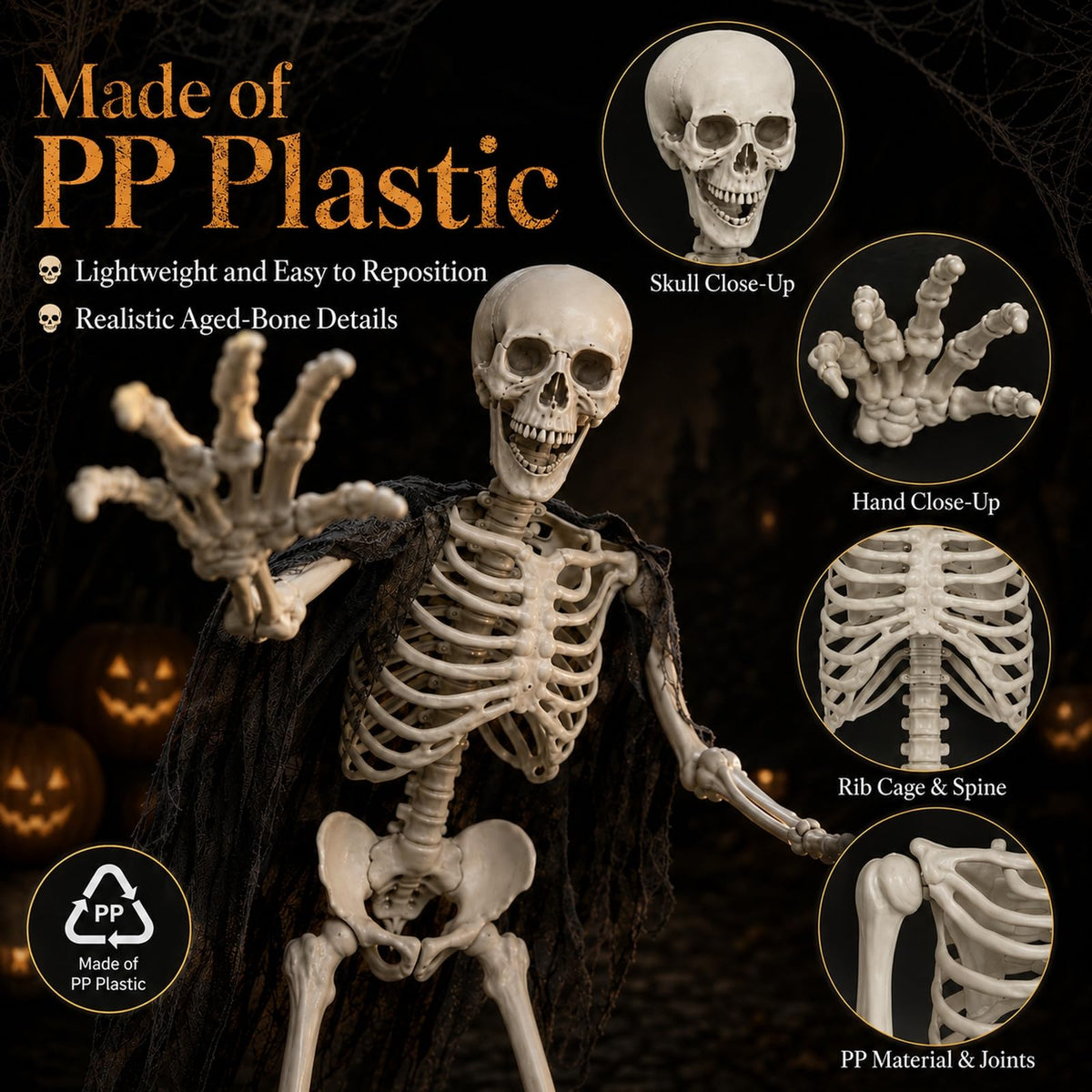 Life Size Full Body Skeleton Prop G5416