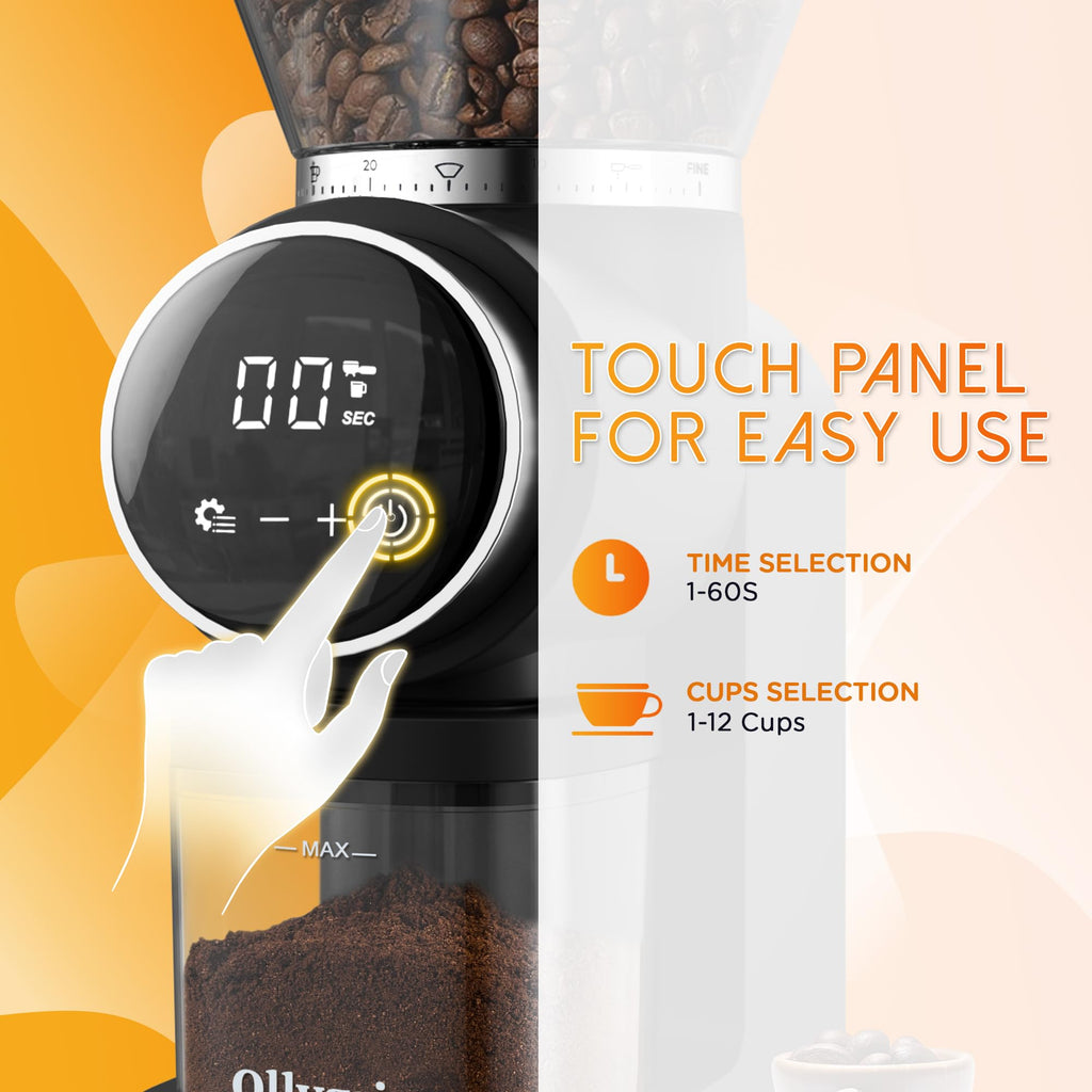 Conical Burr Electric Coffee Grinder with 30 Settings O41993