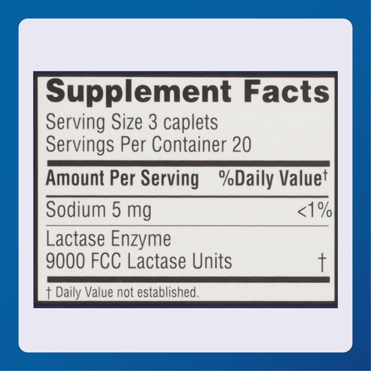 Lactase Enzyme Supplement 60 Caplets 2 Pack Q83706