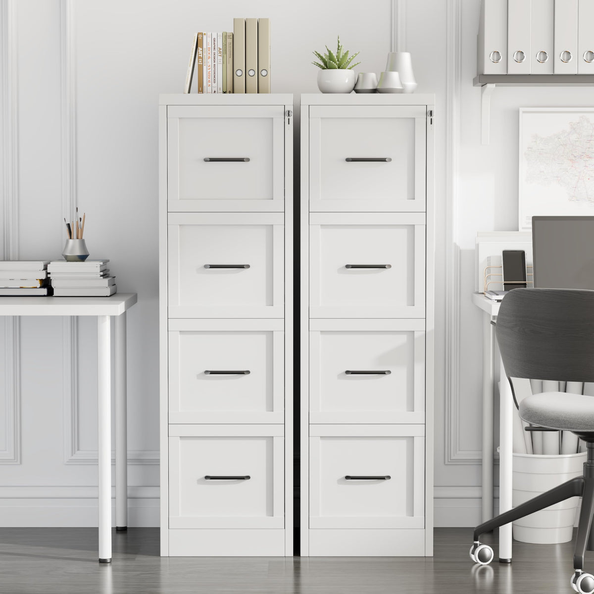 4 Drawer Metal File Cabinet with Lock S512