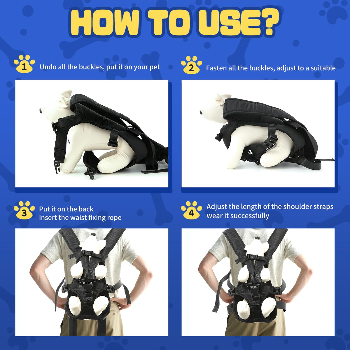 Legs Out Front Pet Carrier Backpack for Small Medium Dogs Cats up to 25lbs D89289