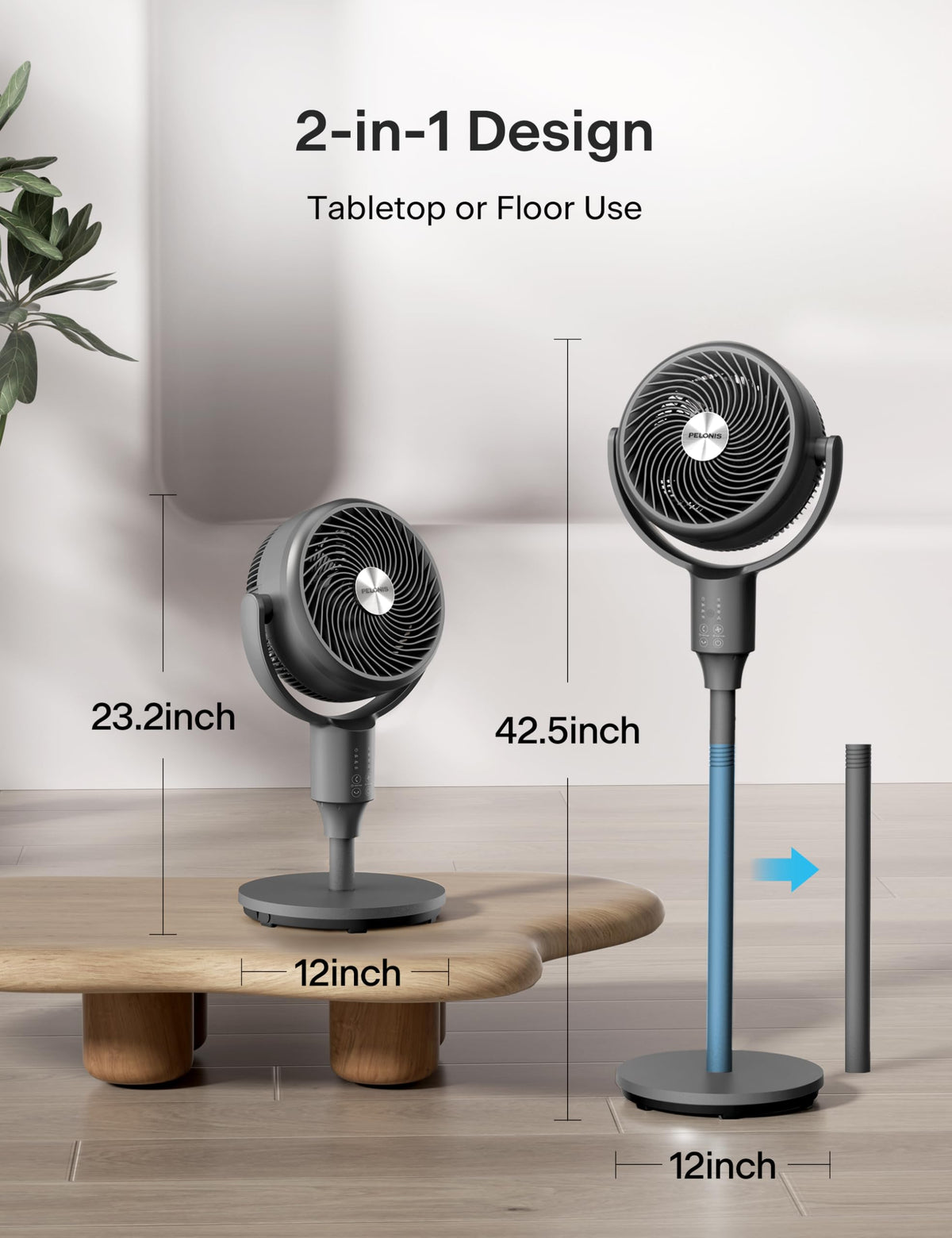 Grey Pedestal Fan I58855