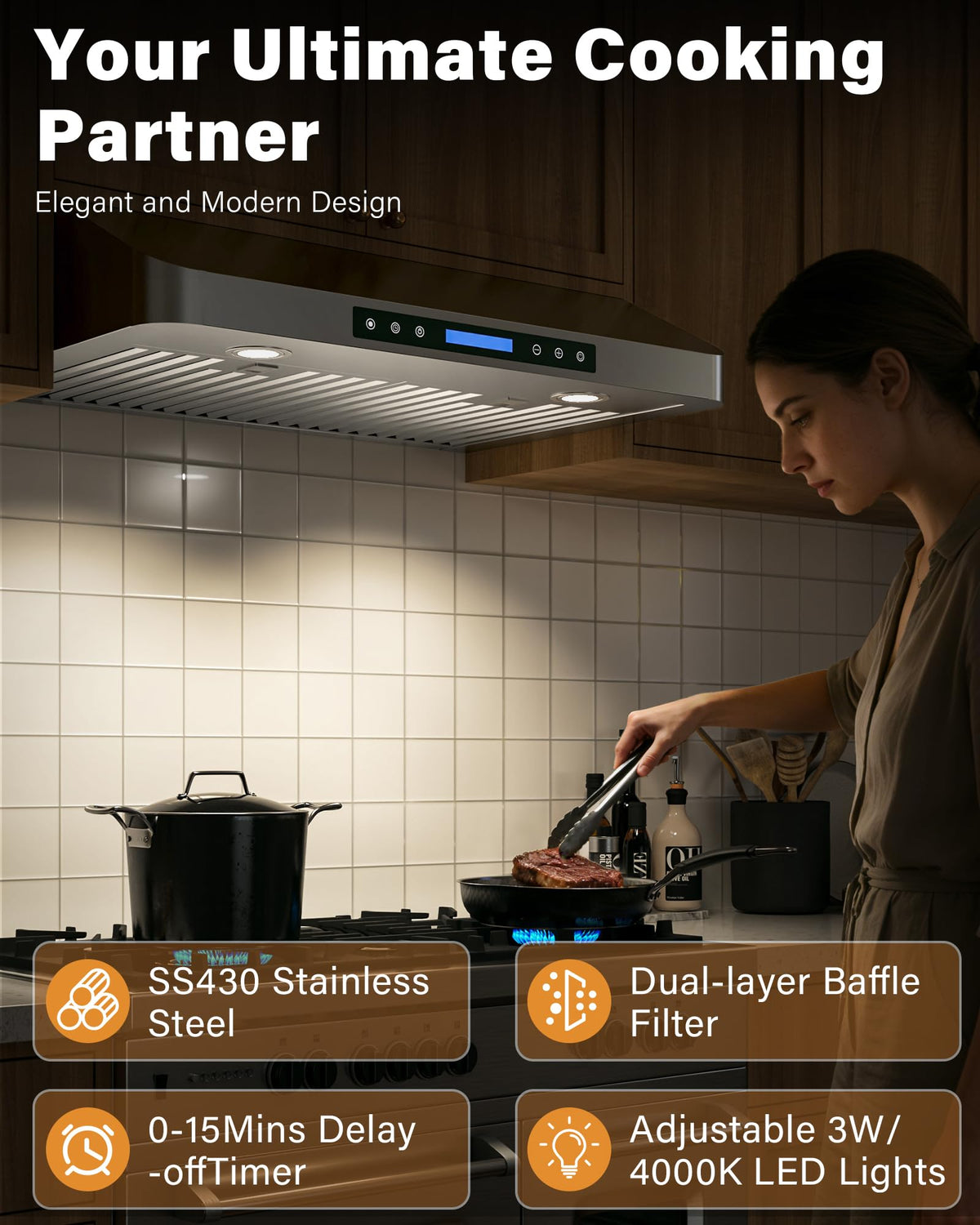 30 inch 900 CFM Stainless Steel Under Cabinet Range Hood W374731