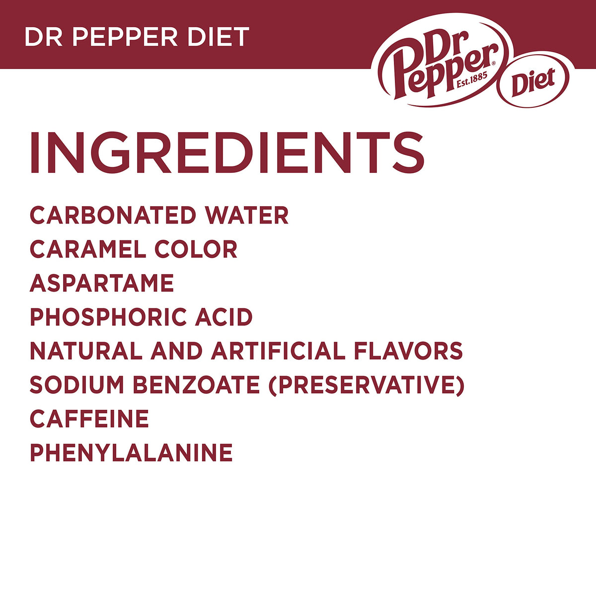 Diet Dr Pepper Soda 7.5 fl oz 10 pack D3342