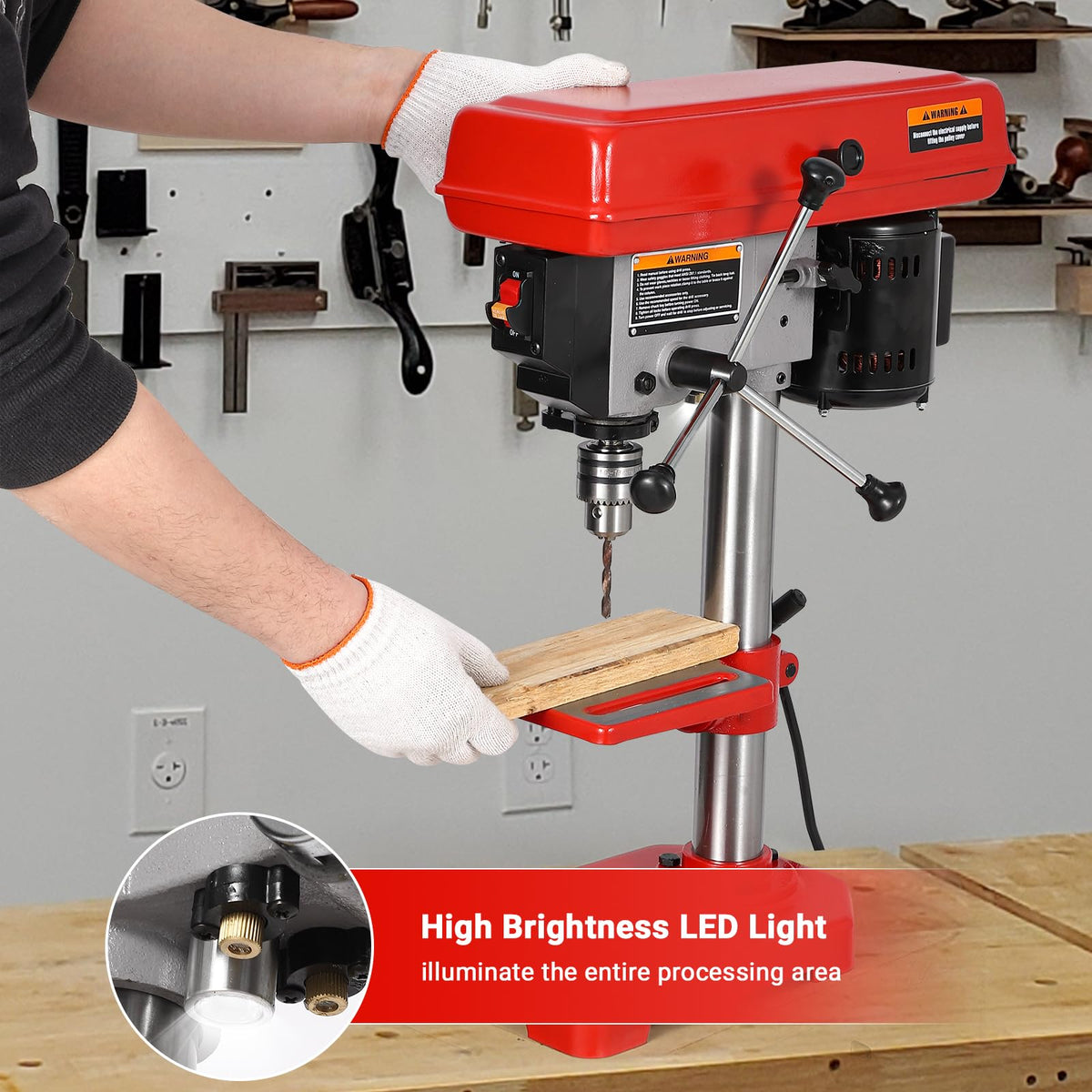 8" Benchtop Drill Press with 5 Adjustable Speeds K50351