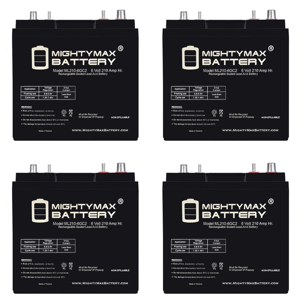 6V 210AH Deep Cycle AGM Battery 4 Pack V32687