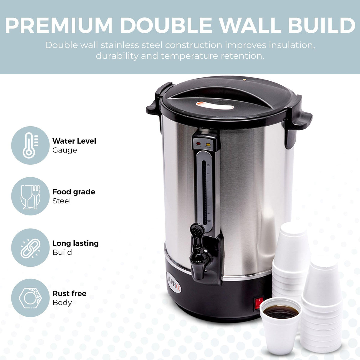 8L Stainless Steel Electric Coffee Urn M473