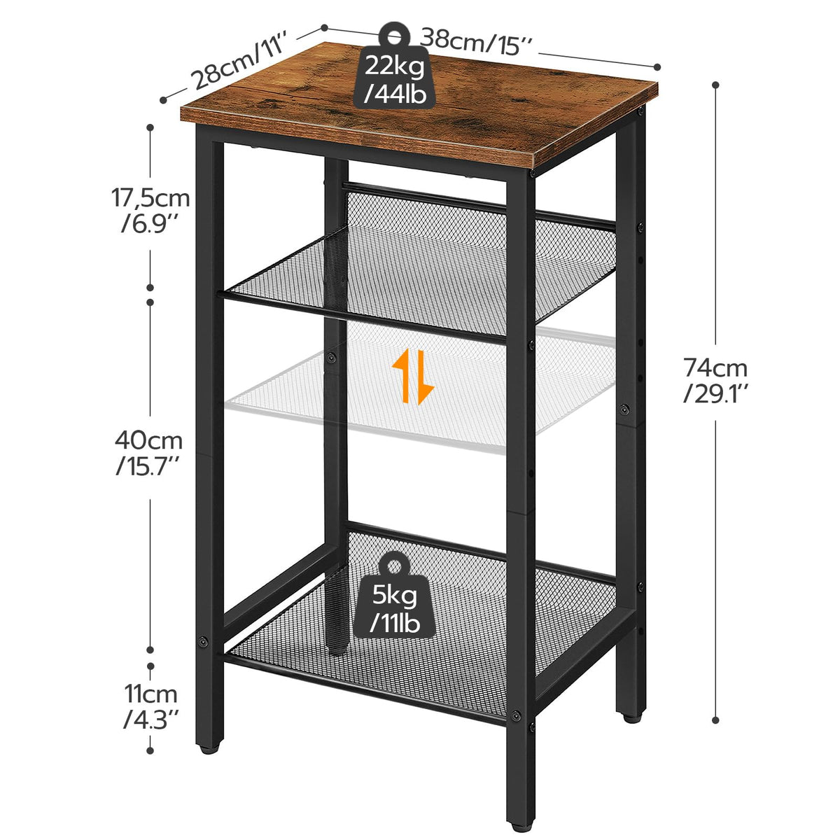 Tall 3-Tier Side Table J86525