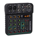 4 Channel Audio Mixer with USB BT 48V Phantom Power A383623