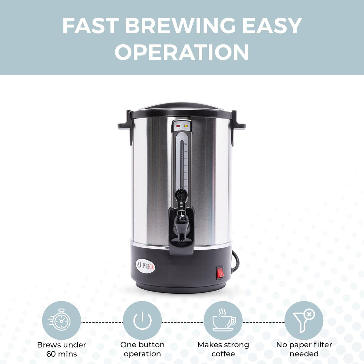 8L Stainless Steel Electric Coffee Urn M473