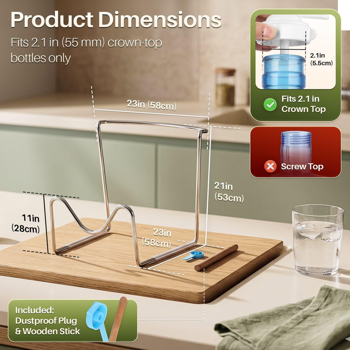 5 Gallon Metal Water Jug Holder L7873