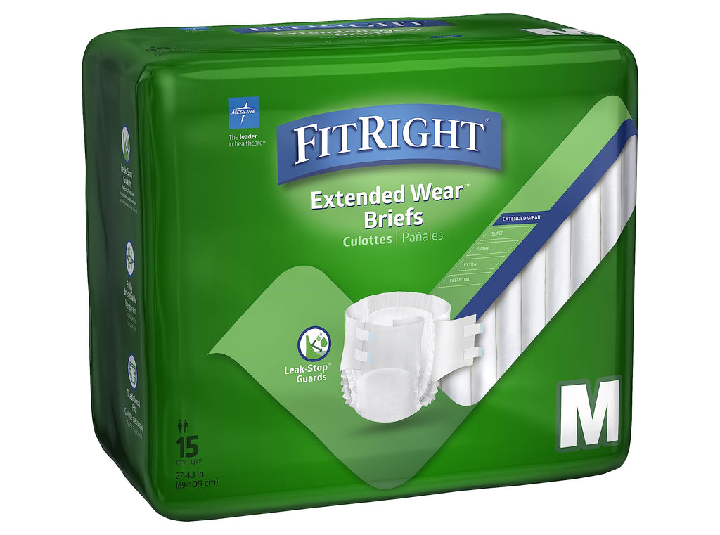 Adult Incontinence Briefs with Tabs, Medium, 15 Count B58372