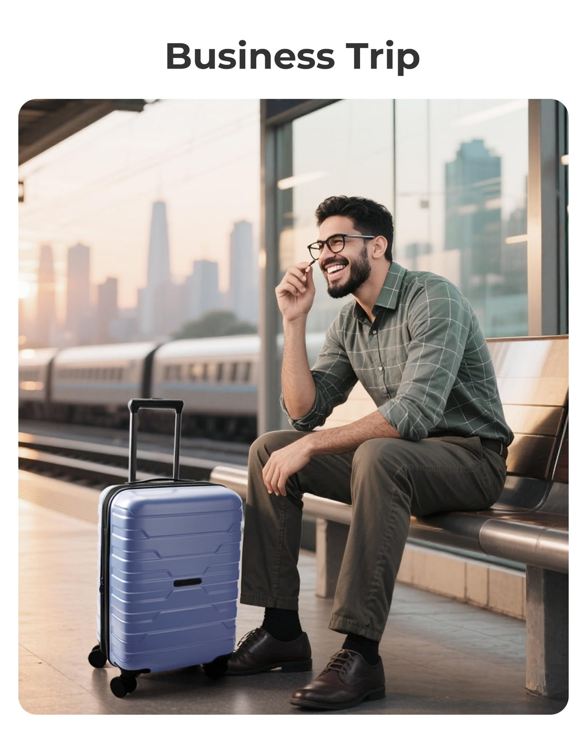 Expandable Spinner Carry-On Luggage 20" Black I91675