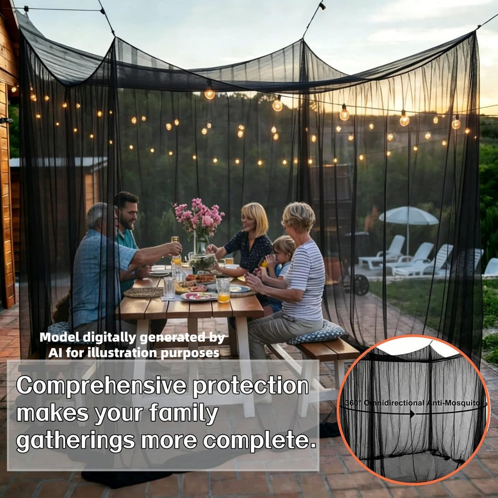 10x10ft Camping Mosquito Net with Hanging Ropes S69157