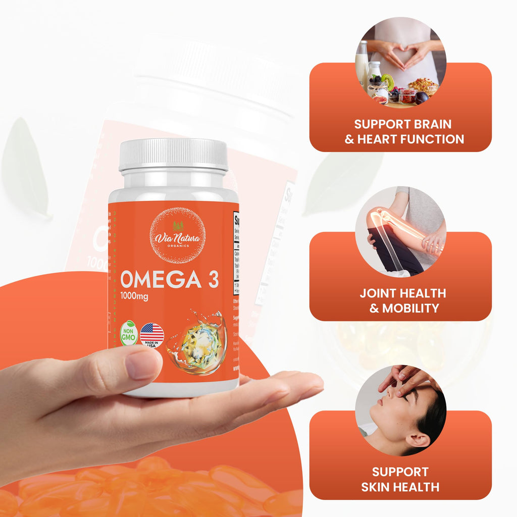 Omega 3 Fish Oil 1000mg EPA & DHA 60 Softgels A5639