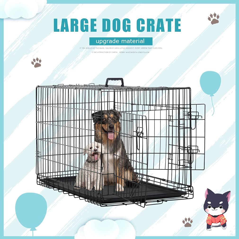 Black Metal Dog Crate Y7630