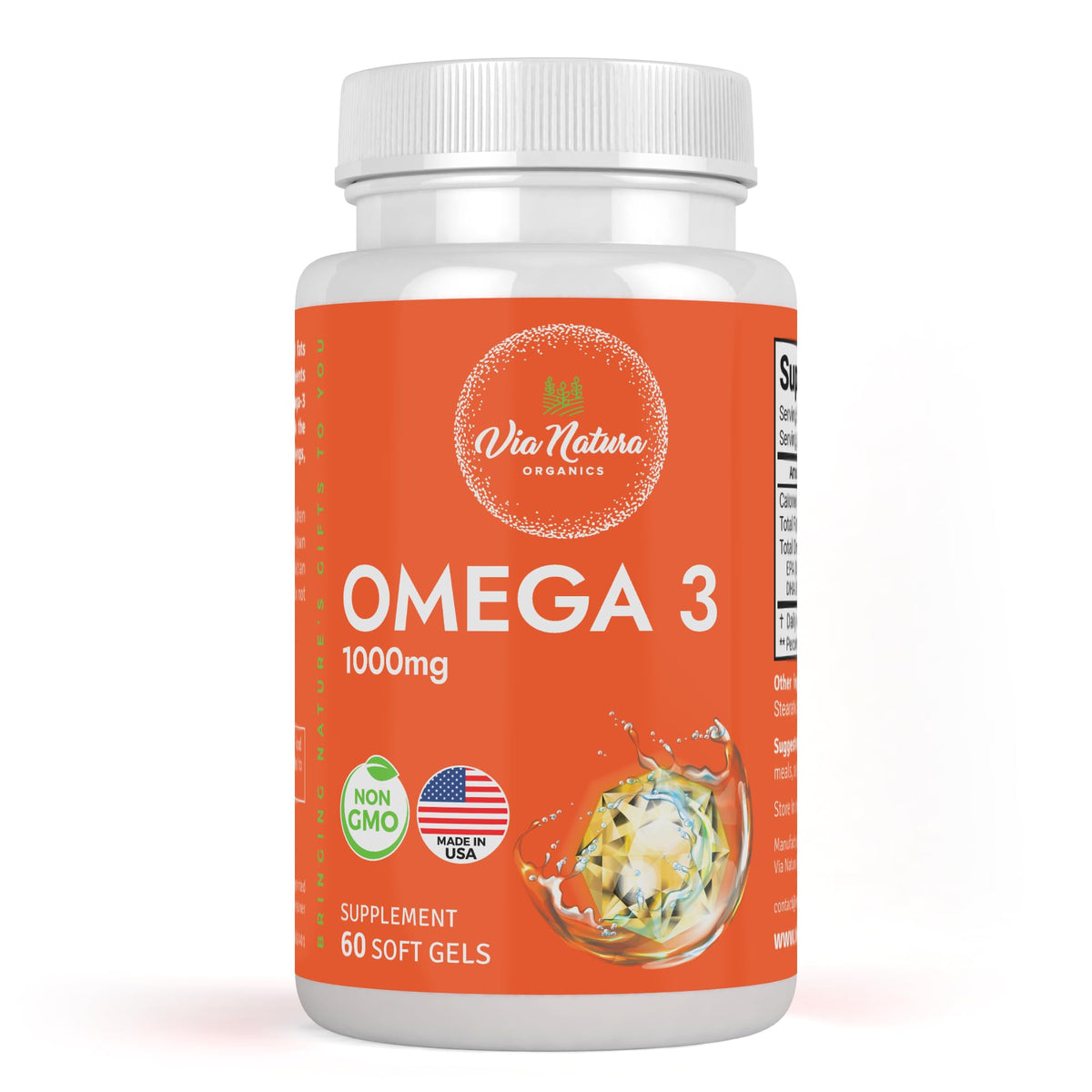 Omega 3 Fish Oil 1000mg EPA & DHA 60 Softgels A5639
