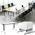 Foldable Mobile Seminar Table with Locking Casters, 8 Pack E995